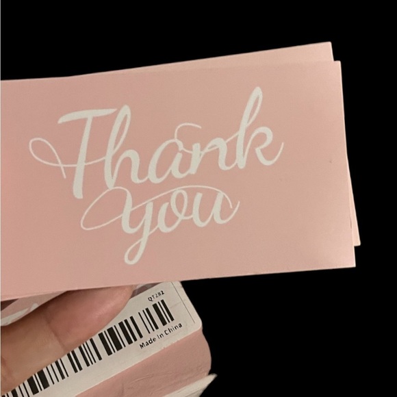 50 Thank you cards for your small business Pink & White Business Card size - Picture 2 of 11